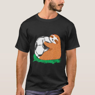 Lazy Sloth Soccer Lover Team Ball Sport T-Shirt