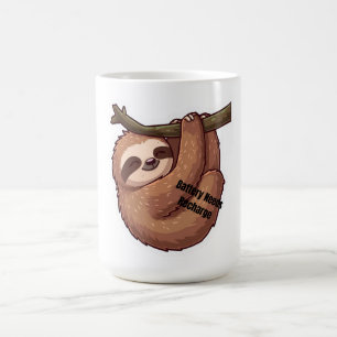 Lazy Sloth Sticker – Funny Relatable Humor Laptop  Coffee Mug