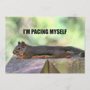 Lazy Squirrel Photo Invitation