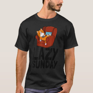 Lazy Sunday Sleep Women Lazy Head Cat Love T-Shirt