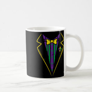 Lazy Tuxedo Costume Bow Tie Funny Mardi Gras Carni Coffee Mug