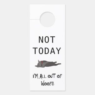 Lazy vibe sleepy French Bulldog Door Hanger