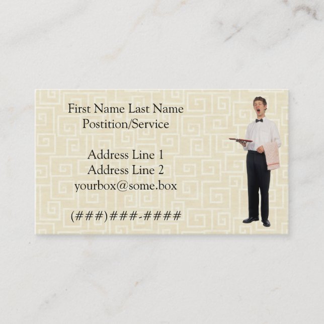Lazy Waiter Business Card (Front)
