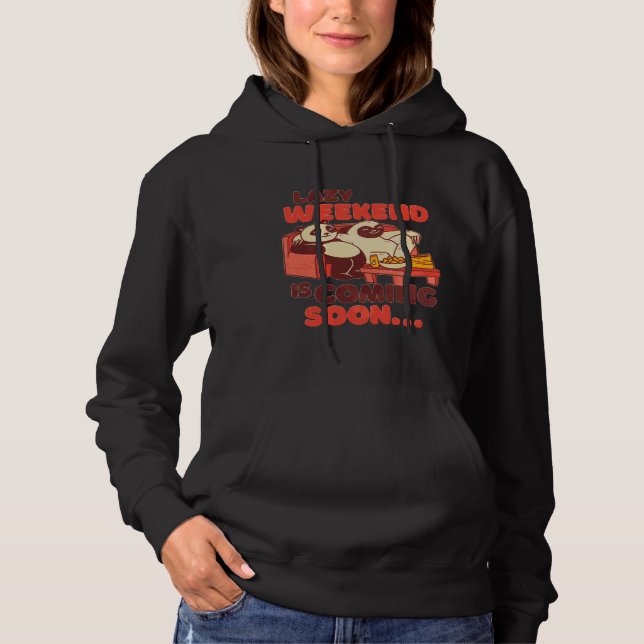 Lazy Weekend Sloth And Panda Hoodie (Front)