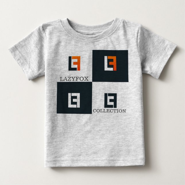 LazyFox collection Heather Grey Tee (Front)