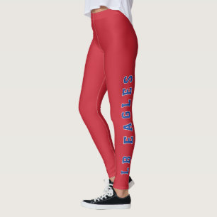 LB Eagles Red School Spirit Wear Leggings
