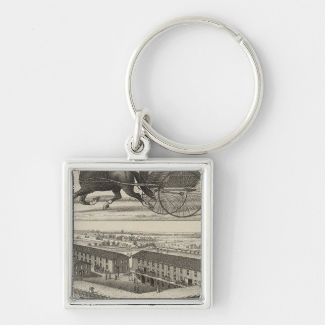 LB Johns' Carriage Works, Abilene, Kansas Keychain (Front)