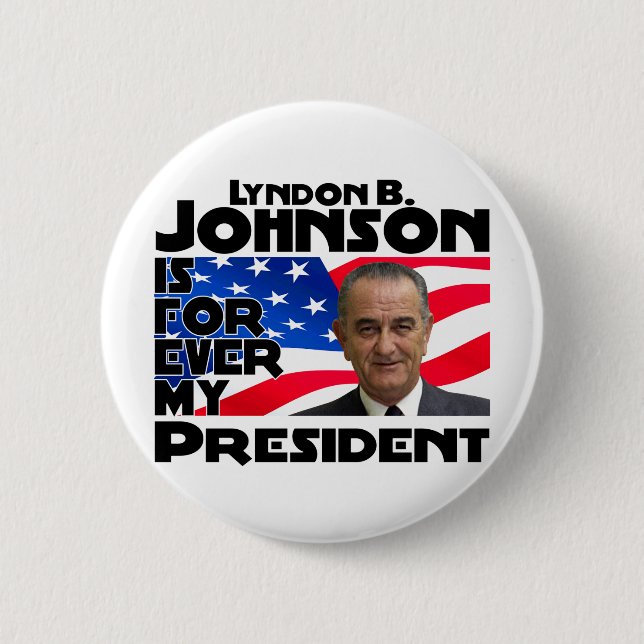 LB Johnson Forever 2 Inch Round Button (Front)