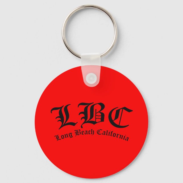 LBC Long Beach California Local Pride Keychain (Front)