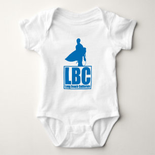 LBC - Long Beach California - Surf - Blue Baby Bodysuit