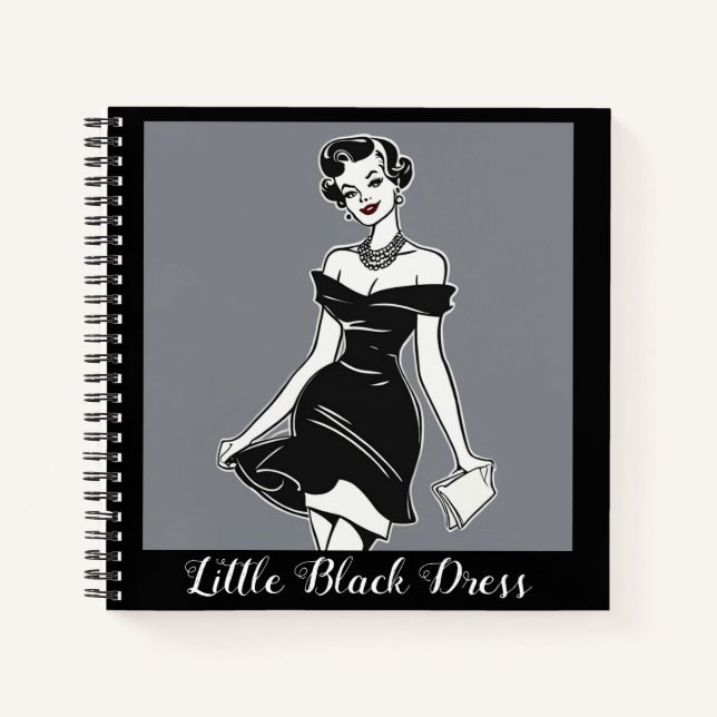 LBD Glamour Notebook - Little Black Dress Journal (Front)