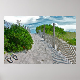 LBI Beach scene Poster