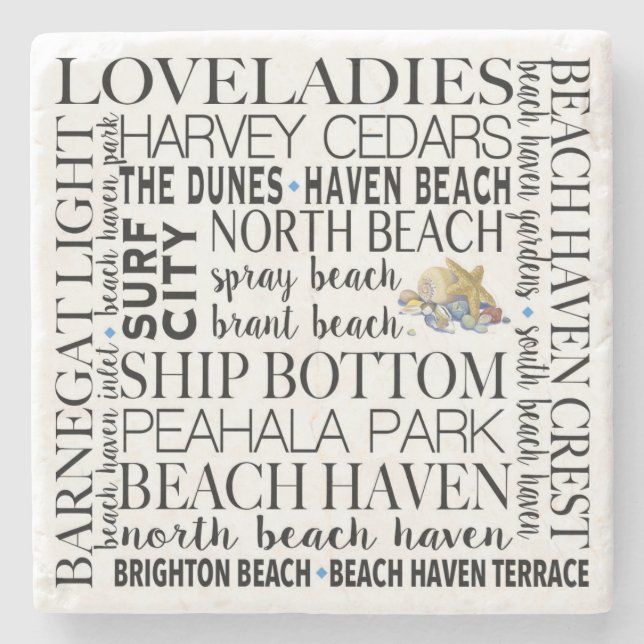 LBI Jersey Shore Coaster (Front)