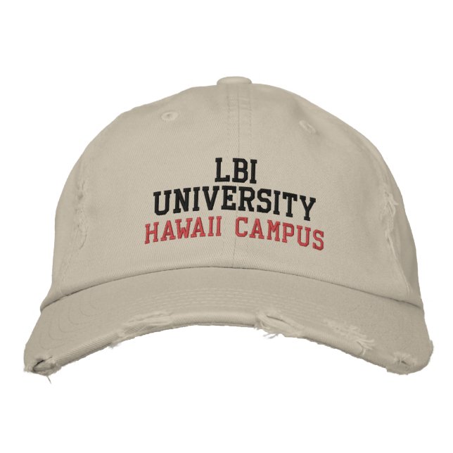 LBI UNIVERSITY HAWAII CAMPUS EMBROIDERED HAT (Front)