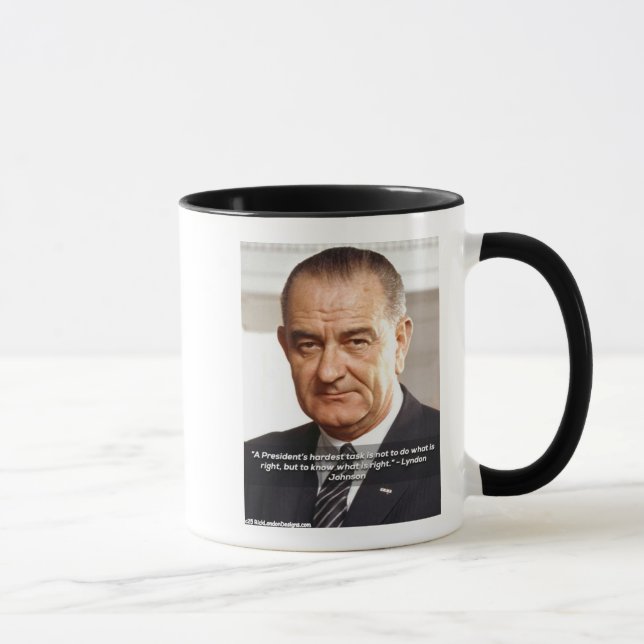 LBJ "Knowing What's Right" Quote  Mug (Right)