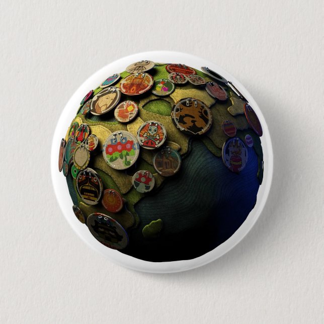 LBP Earth 2 Inch Round Button (Front)