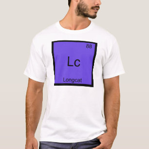 Lc - Longcat T-Shirt Symbole de Chimie Drôle Mème
