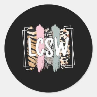Lcsw Appreciation Clinical Social Worker Classic Round Sticker