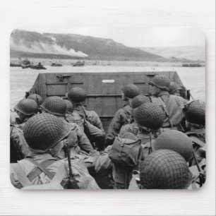 LCVP Landing Craft Approaching Omaha Beach Mouse Pad