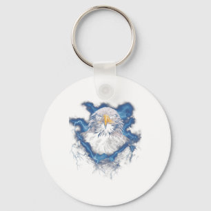Ld Eagle Bird Nature Usa Lightning 1 Keychain