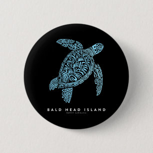 Ld Head Island Nc Beach Vacation Vintage Sea Turtl 2 Inch Round Button