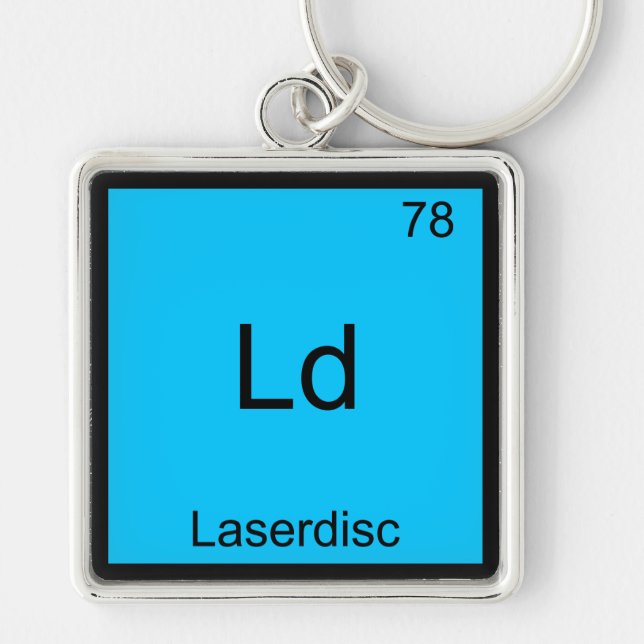 Ld - Laserdisc Funny Chemistry Element Symbol Tee Keychain (Front)