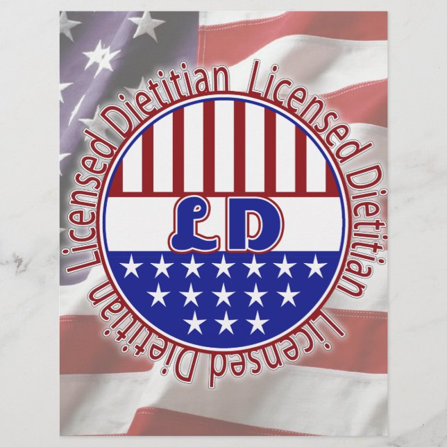LD  Licensed Dietician PATRIOTIC (Front)