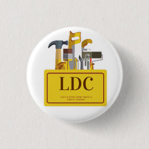 LDC listos para construir el nuevo mundo! 1 Inch Round Button