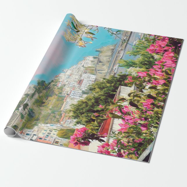 ldp AMALFI - panorama - Amalfi coast - Wrapping Paper (Unrolled)