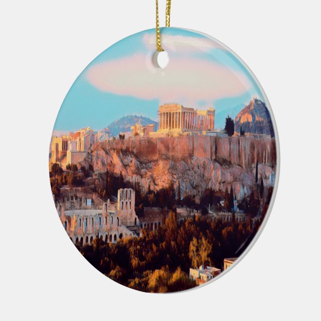 ldp Athens - Acropolis - panorama - Ceramic Ornament (Left)
