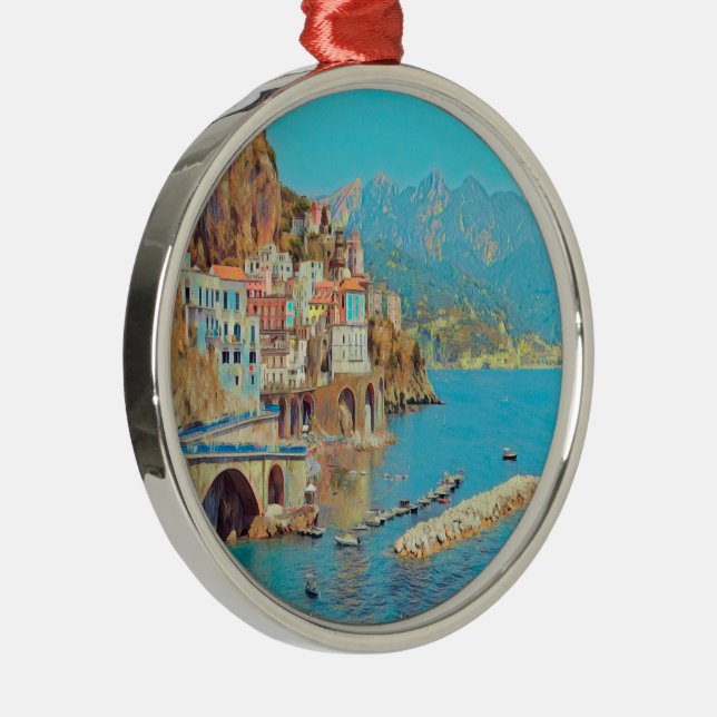 ldp ATRANI.- Amalfi Coast - Metal Ornament (Right)