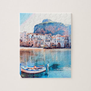 ldp CEFALÙ - Sicily - beach - panorama Jigsaw Puzzle
