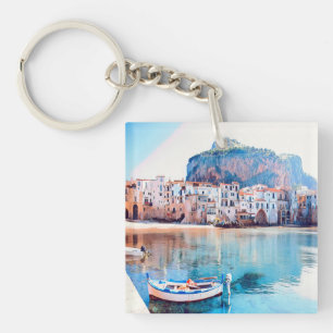 ldp CEFALÙ - Sicily - beach - panorama Keychain