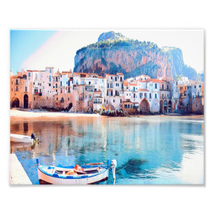 ldp CEFALÙ - Sicily - beach - panorama Photo Print