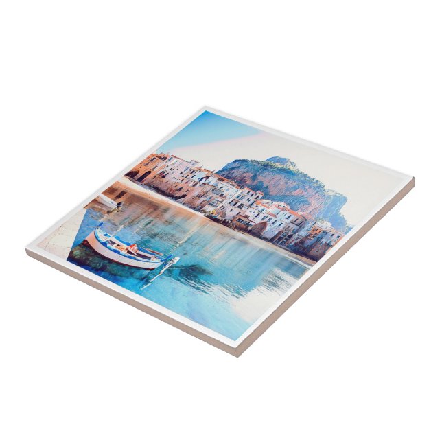 ldp CEFALÙ - Sicily - beach - panorama Tile (Side)