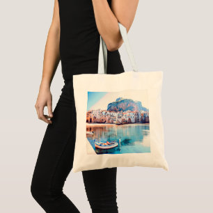 ldp CEFALÙ - Sicily - beach - panorama Tote Bag