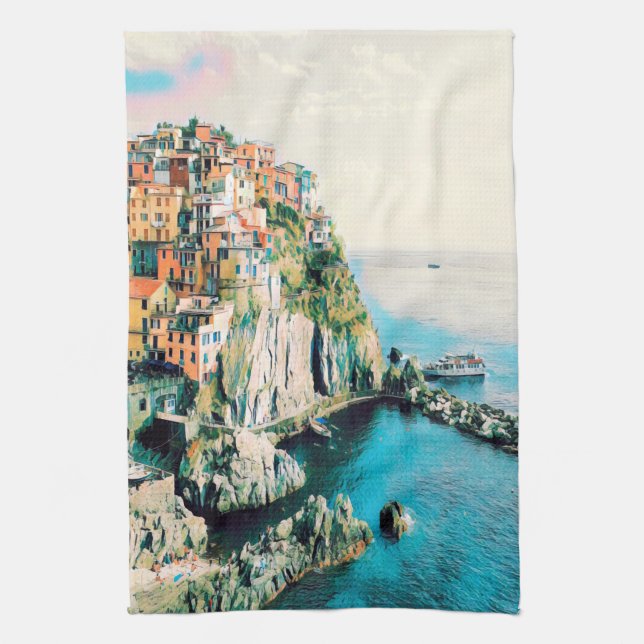 ldp Cinque Terre - Manarola Kitchen Towel (Vertical)