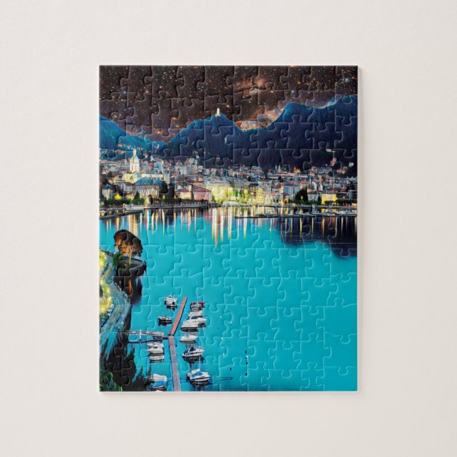 ldp COMO - Lake - Panorama Jigsaw Puzzle (Vertical)