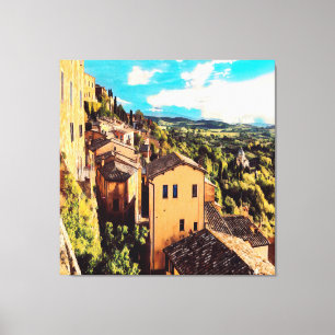ldp MONTEPULCIANO - city - panorama - Canvas Print
