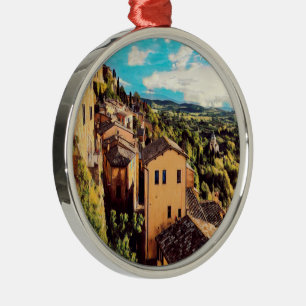 ldp MONTEPULCIANO - city - panorama - Metal Ornament