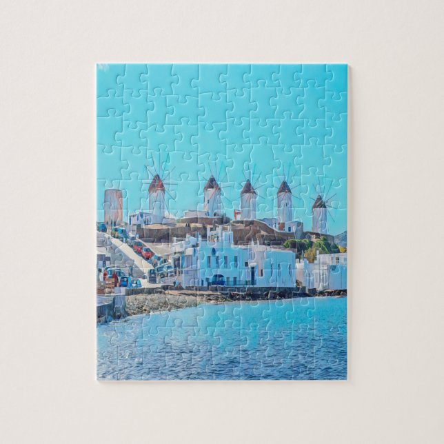 ldp MYKONOS - view from the sea of the windmills - Jigsaw Puzzle (Vertical)
