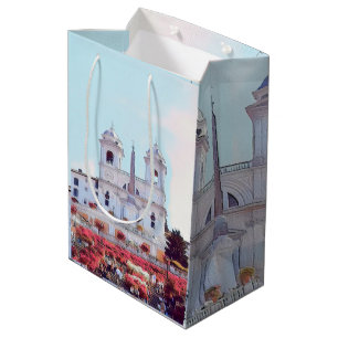 ldp PIAZZA DI SPAGNA - Rome - with flowers - Medium Gift Bag