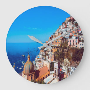 ldp POSITANO - Amalfi Coast - Panorama Large Clock