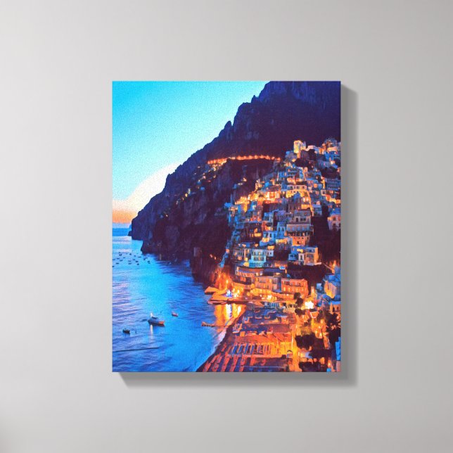 ldp POSITANO Amalfi Coast - sunset taken by Hotel Canvas Print (Front)