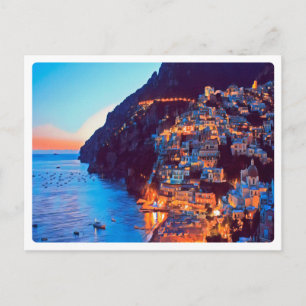 ldp POSITANO Amalfi Coast - sunset taken by Hotel Postcard