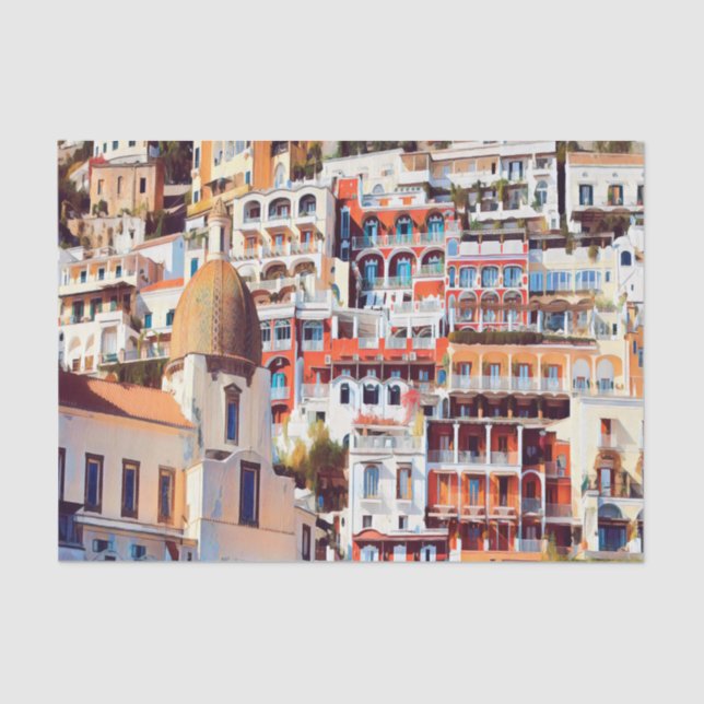 ldp POSITANO - town - church Santa Maria Assunta - Tissue Paper (Front)