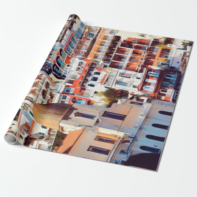 ldp POSITANO - town - church Santa Maria Assunta - Wrapping Paper (Unrolled)