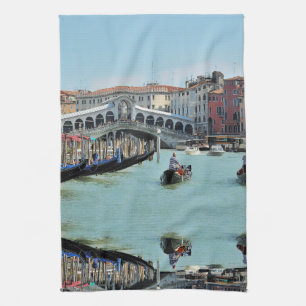 ldp RIALTO BRIDGE - Venice - Canal Grande Kitchen Towel