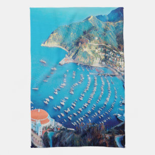 ldp SANTA CATALINA Island - California - harbour Kitchen Towel