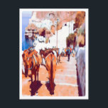 ldp SANTORINI - Donkey trail - Fira - Postcard<br><div class="desc">Here you will find the souvenir of your vacation. This category contains fridge magnets of many locations. This image contains a representation of the following places: Europe - Greece - Thira - Donkey trail - port - staircase - skala. Impress friends and family with unique souvenirs from the big trip!...</div>